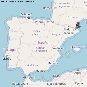 Sant Joan les Fonts Karte Spanien