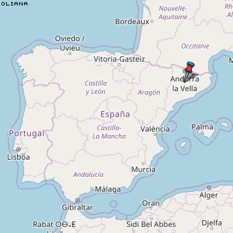 Oliana Karte Spanien