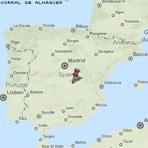 Corral de Almaguer Karte Spanien