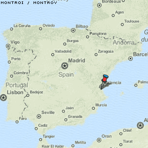 Montroi / Montroy Karte Spanien