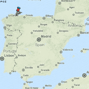 Foz Karte Spanien
