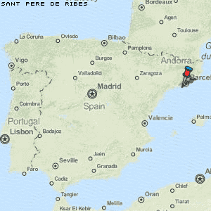 Sant Pere de Ribes Karte Spanien