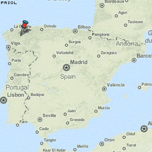 Friol Karte Spanien