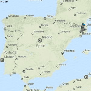 Moià Karte Spanien