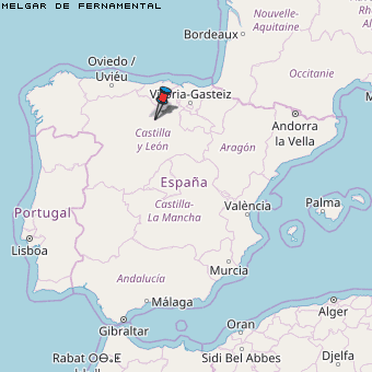 Melgar de Fernamental Karte Spanien