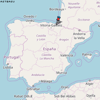 Asteasu Karte Spanien