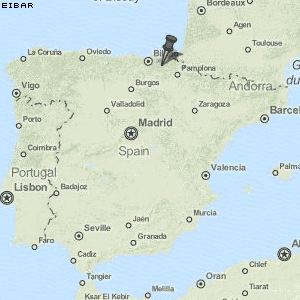 Eibar Karte Spanien