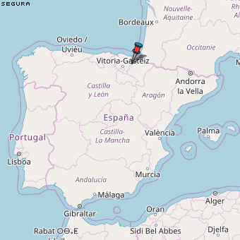 Segura Karte Spanien