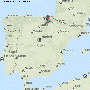 Miranda de Ebro Karte Spanien