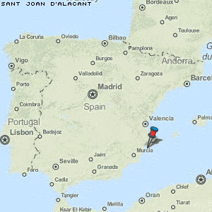 Sant Joan d'Alacant Karte Spanien