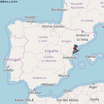 Benlloch Karte Spanien
