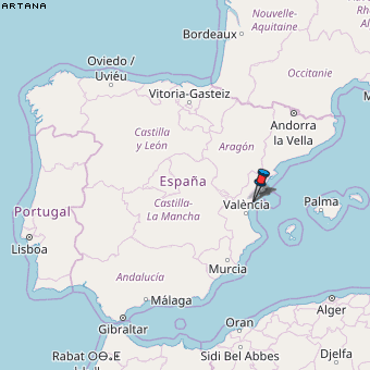 Artana Karte Spanien