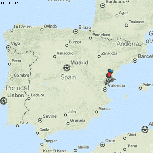 Altura Karte Spanien
