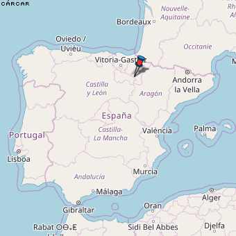Cárcar Karte Spanien