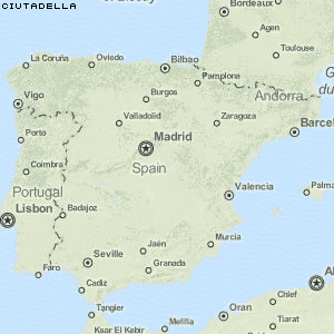 Ciutadella Karte Spanien