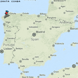 Santa Comba Karte Spanien