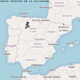 Santa Cristina de la Polvorosa Karte Spanien