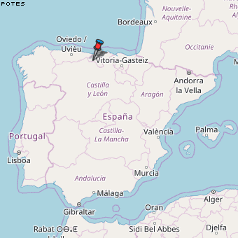 Potes Karte Spanien