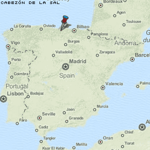 Cabezón de la Sal Karte Spanien