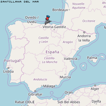 Santillana del Mar Karte Spanien
