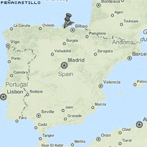 Peñacastillo Karte Spanien