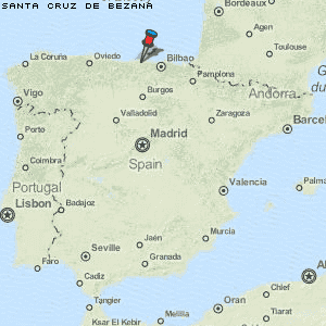 Santa Cruz de Bezana Karte Spanien