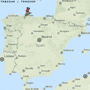 Tresona / Trasona Karte Spanien