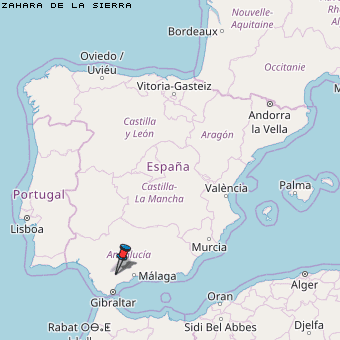 Zahara de la Sierra Karte Spanien