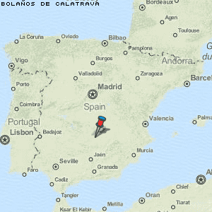 Bolaños de Calatrava Karte Spanien
