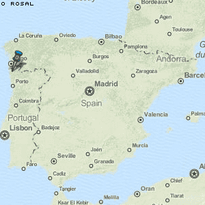 O Rosal Karte Spanien