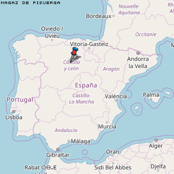 Magaz de Pisuerga Karte Spanien