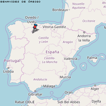 Benavides de Órbigo Karte Spanien