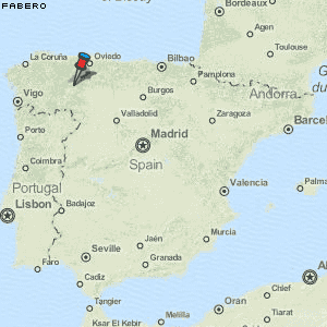 Fabero Karte Spanien