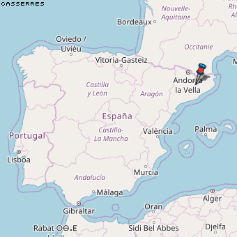 Casserres Karte Spanien