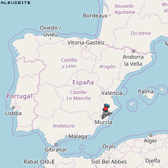 Albudeite Karte Spanien