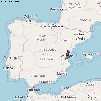 Alborache Karte Spanien