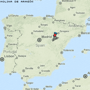 Molina de Aragón Karte Spanien