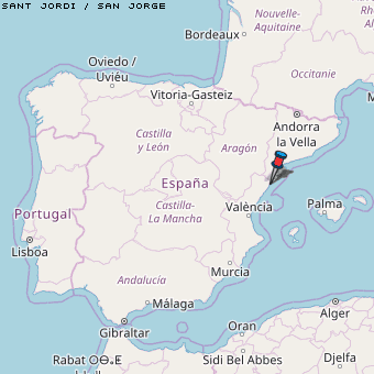 Sant Jordi / San Jorge Karte Spanien