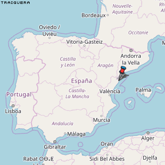 Traiguera Karte Spanien