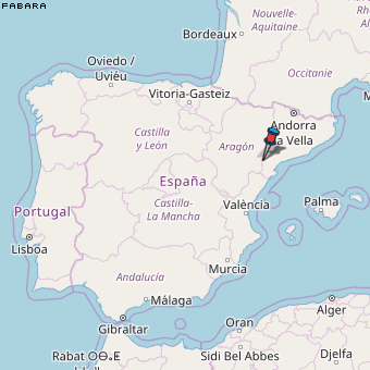 Fabara Karte Spanien