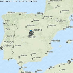 Cadalso de los Vidrios Karte Spanien
