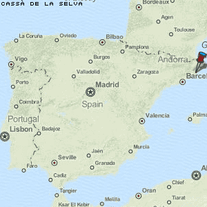 Cassà de la Selva Karte Spanien