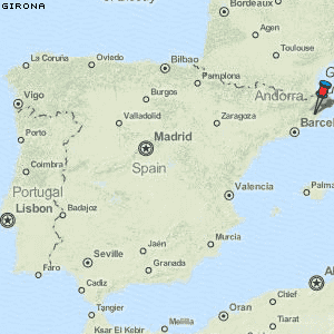 Girona Karte Spanien
