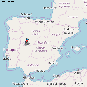 Carcaboso Karte Spanien