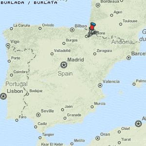 Burlada / Burlata Karte Spanien