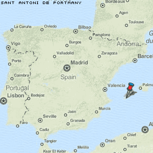 Sant Antoni de Portmany Karte Spanien