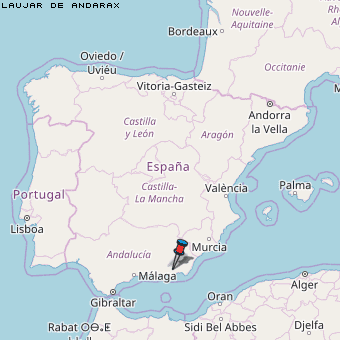 Laujar de Andarax Karte Spanien