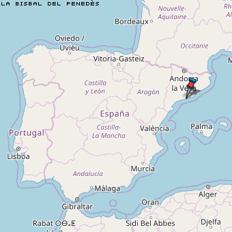 la Bisbal del Penedès Karte Spanien