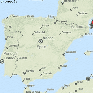 Cadaqués Karte Spanien