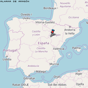 Alhama de Aragón Karte Spanien